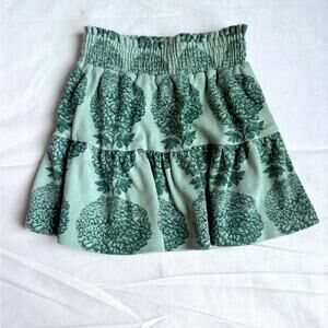 Kate‎ Quinn Organic Cotton 3T Smocked Waist Green Tiered Skirt Fruit Pineapple